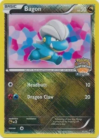 Bagon - 6/20 Regional Championships #006/020 Holofoil Pokémon card from League & Championship Cards