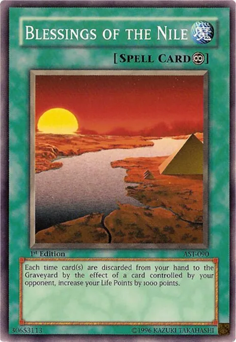 Blessings of the Nile AST-090 Unlimited Yu-Gi-Oh card from Ancient Sanctuary