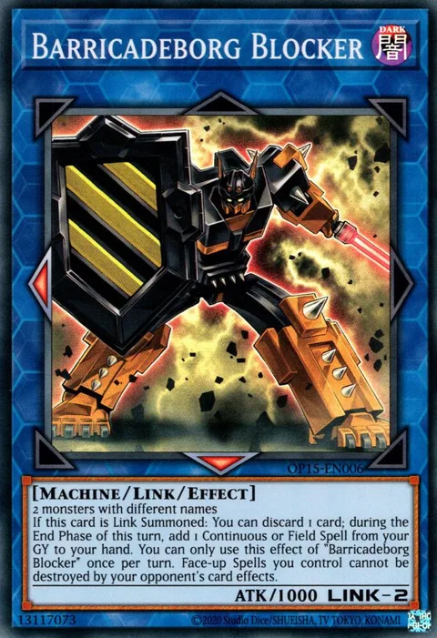Barricadeborg Blocker OP15-EN006 Yu-Gi-Oh card from OTS Tournament Pack 15