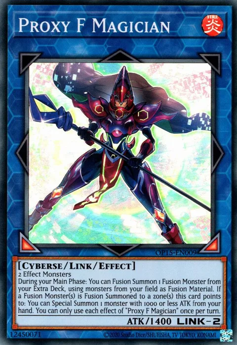 Proxy F Magician OP15-EN009 Yu-Gi-Oh card from OTS Tournament Pack 15