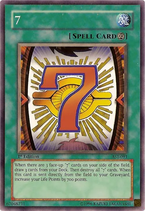 7 AST-091 Unlimited Yu-Gi-Oh card from Ancient Sanctuary