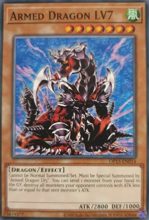 Armed Dragon LV7 OP15-EN014 Yu-Gi-Oh card from OTS Tournament Pack 15