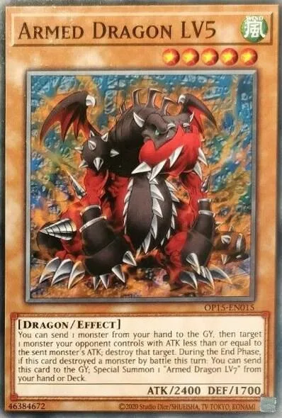Armed Dragon LV5 OP15-EN015 Yu-Gi-Oh card from OTS Tournament Pack 15