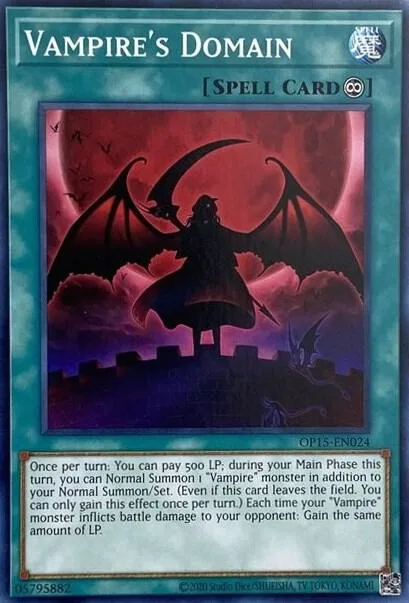 Vampire's Domain OP15-EN024 Yu-Gi-Oh card from OTS Tournament Pack 15
