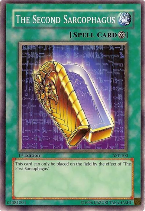 The Second Sarcophagus AST-100 1st Edition Yu-Gi-Oh card from Ancient Sanctuary