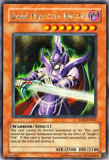 Dark Magician Knight Reshef of Destruction Secret Rare ROD-EN001 Yu-Gi-Oh card from Yu-Gi-Oh! Video Game Promotional Cards
