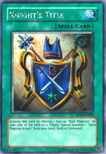 Knight's Title Reshef of Destruction Secret Rare ROD-EN002 Yu-Gi-Oh card from Yu-Gi-Oh! Video Game Promotional Cards