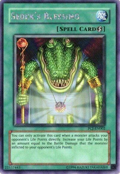 Sebek's Blessing PCJ-EN002 Yu-Gi-Oh card from Power of Chaos: Joey the Passion