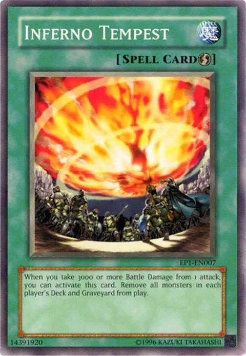 Inferno Tempest EP1-EN007 Yu-Gi-Oh card from Yu-Gi-Oh! Movie Exclusive Pack