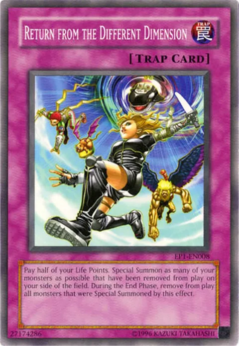 Return from the Different Dimension EP1-EN008 Yu-Gi-Oh card from Yu-Gi-Oh! Movie Exclusive Pack