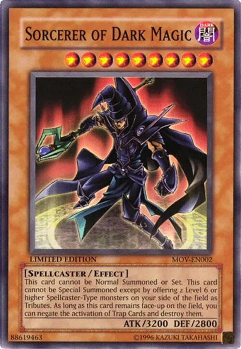 Sorcerer of Dark Magic MOV-EN002 Yu-Gi-Oh card from Yu-Gi-Oh! The Movie Promo Set