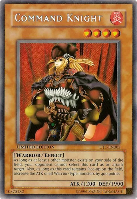 Command Knight CT1-EN003 Yu-Gi-Oh card from 2004 Collectors Tin