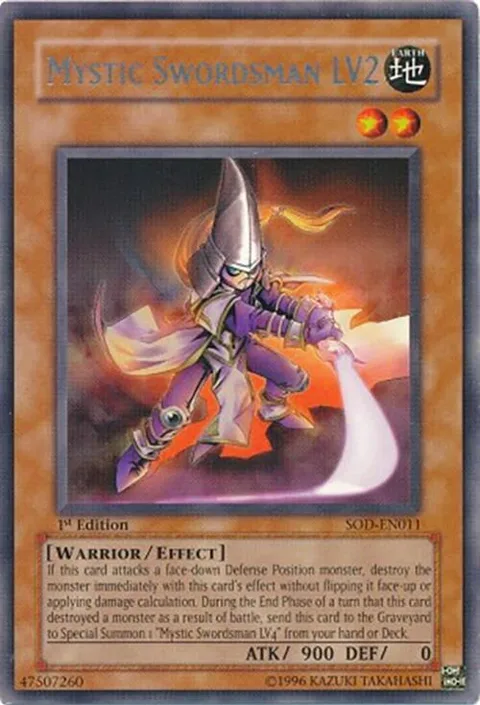 Mystic Swordsman LV2 SOD-EN011 1st Edition Yu-Gi-Oh card from Soul of the Duelist