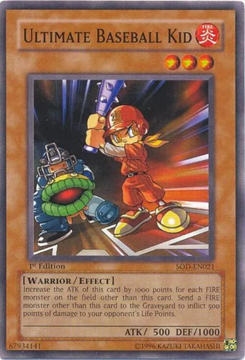Ultimate Baseball Kid SOD-EN021 1st Edition Yu-Gi-Oh card from Soul of the Duelist