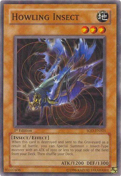 Howling Insect SOD-EN025 Unlimited Yu-Gi-Oh card from Soul of the Duelist