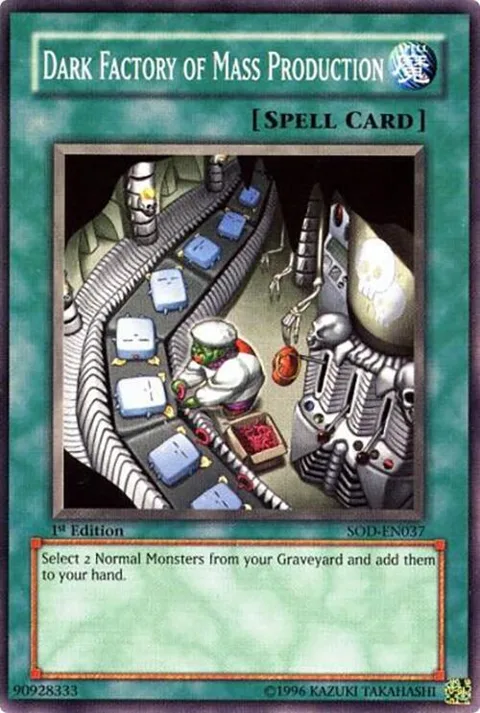 Dark Factory of Mass Production SOD-EN037 1st Edition Yu-Gi-Oh card from Soul of the Duelist