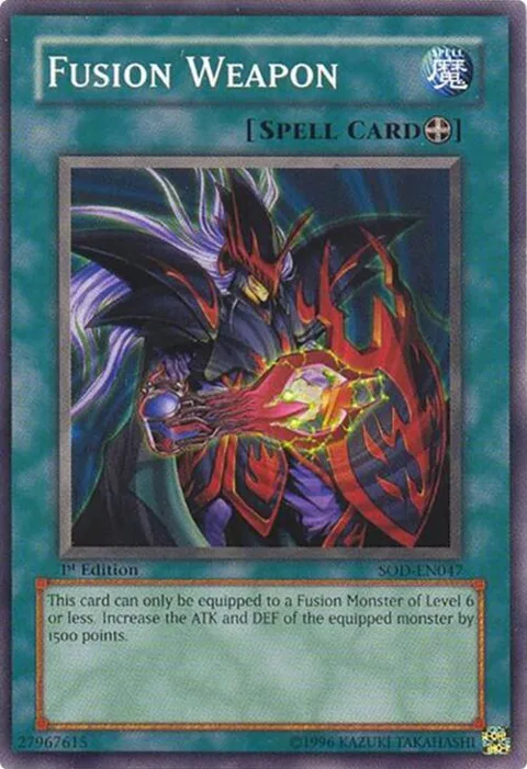 Fusion Weapon SOD-EN047 1st Edition Yu-Gi-Oh card from Soul of the Duelist