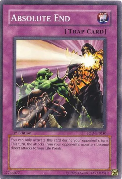 Absolute End SOD-EN050 1st Edition Yu-Gi-Oh card from Soul of the Duelist