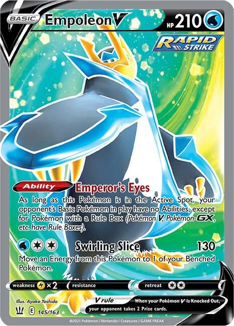Empoleon V Full Art #145/163 Holofoil Pokémon card from Battle Styles