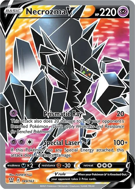 Necrozma V Full Art #149/163 Holofoil Pokémon card from Battle Styles