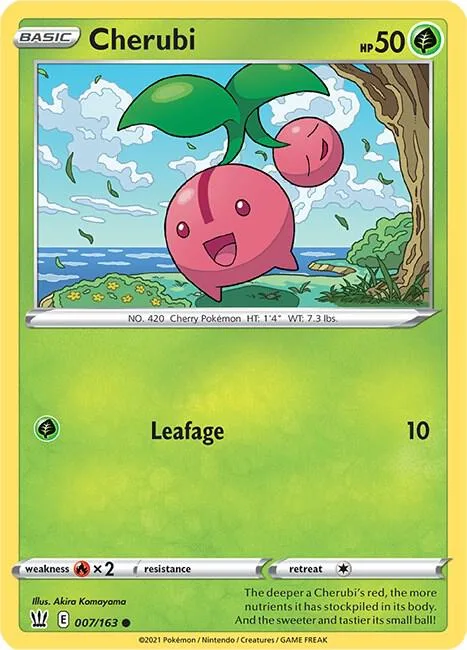 Cherubi #007/163 Pokémon card from Battle Styles