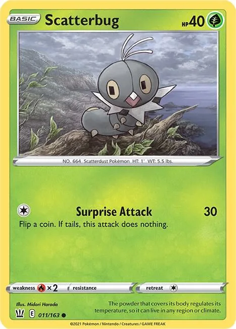 Scatterbug #011/163 Pokémon card from Battle Styles