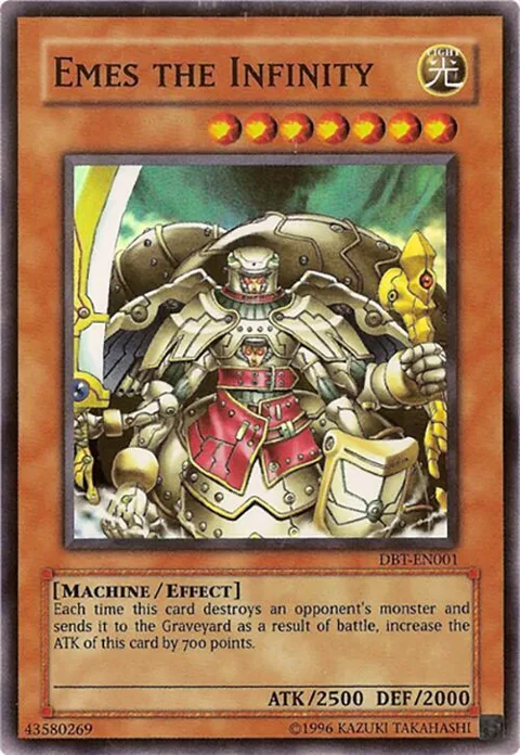 Emes the Infinity DBT-EN001 Yu-Gi-Oh card from Destiny Board Traveler Promo