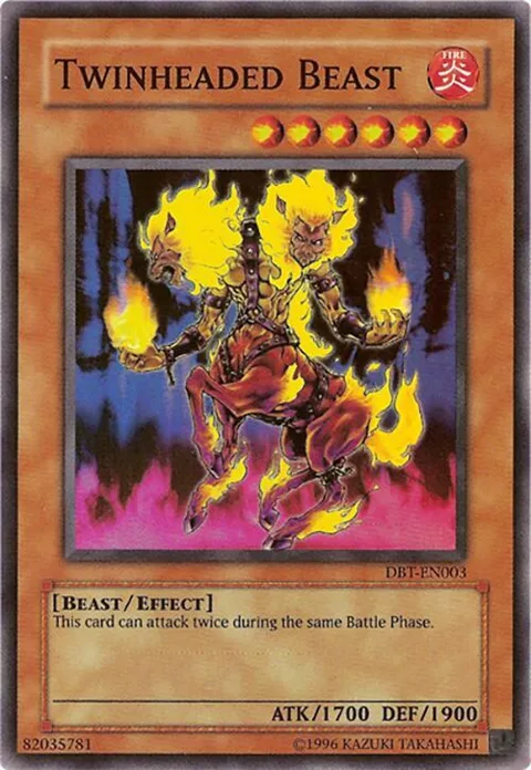 Twinheaded Beast DBT-EN003 Yu-Gi-Oh card from Destiny Board Traveler Promo
