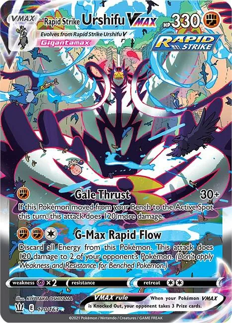 Rapid Strike Urshifu VMAX Alt Art #170/163 Holofoil Pokémon card from Battle Styles