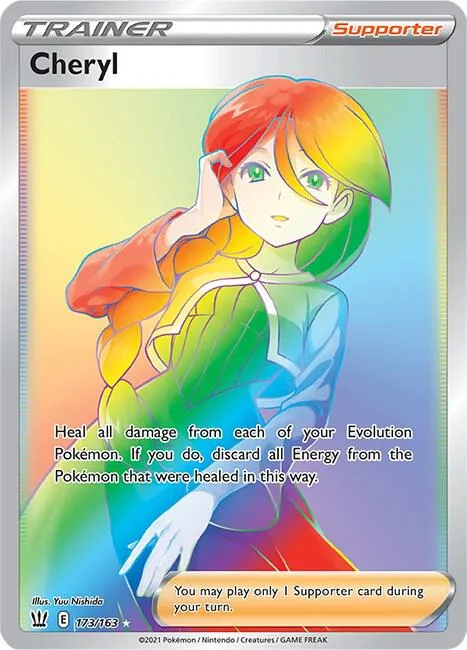 Cheryl Secret Rare #173/163 Holofoil Pokémon card from Battle Styles