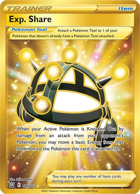 Exp. Share Secret Rare #180/163 Holofoil Pokémon card from Battle Styles
