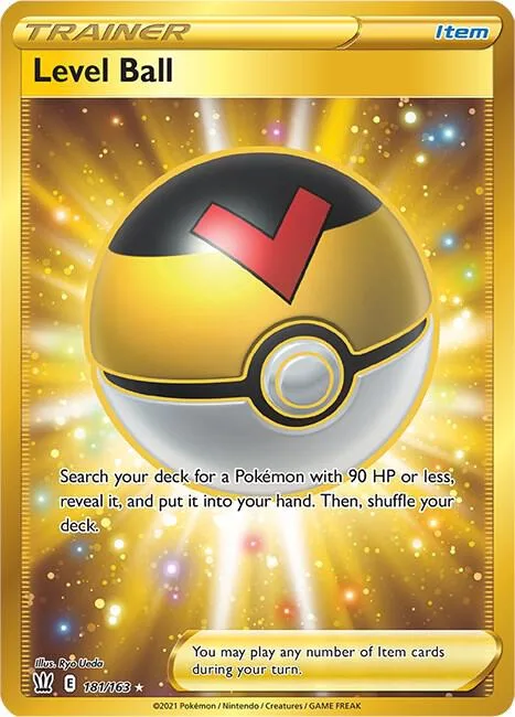 Level Ball Secret Rare #181/163 Holofoil Pokémon card from Battle Styles