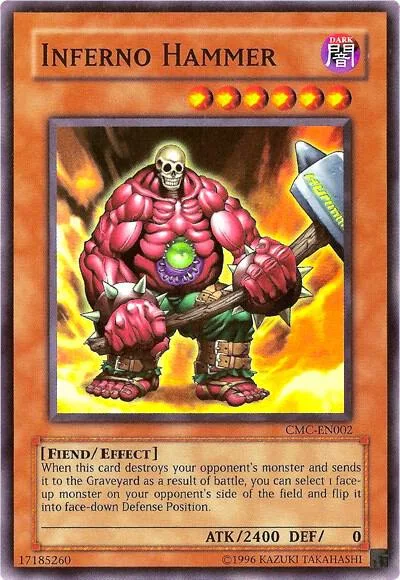 Inferno Hammer Capsule Monster Coliseum CMC-EN002 Yu-Gi-Oh card from Yu-Gi-Oh! Video Game Promotional Cards