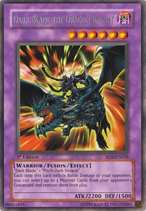 Dark Blade the Dragon Knight RDS-EN035 1st Edition Yu-Gi-Oh card from Rise of Destiny