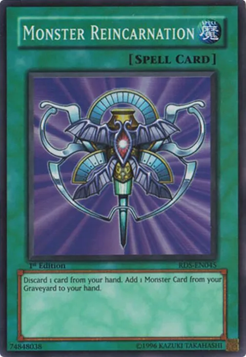 Monster Reincarnation RDS-EN045 Unlimited Yu-Gi-Oh card from Rise of Destiny