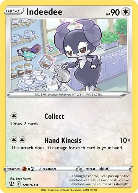 Indeedee #120/163 Pokémon card from Battle Styles