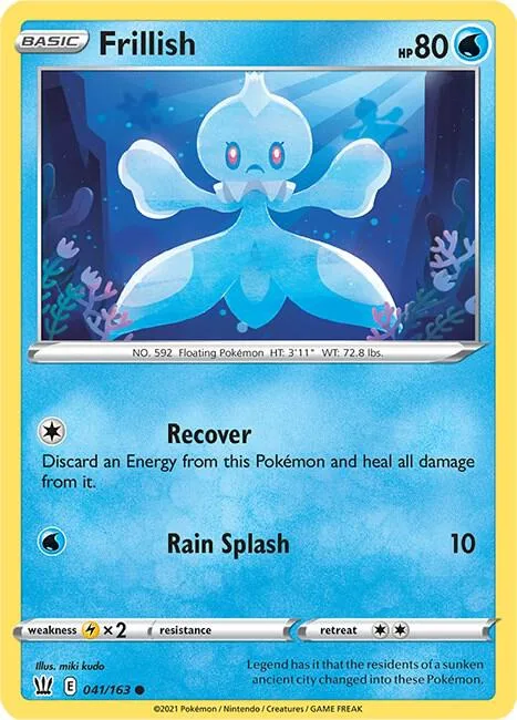 Frillish #041/163 Pokémon card from Battle Styles