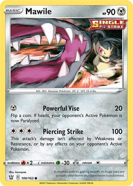 Mawile #100/163 Pokémon card from Battle Styles