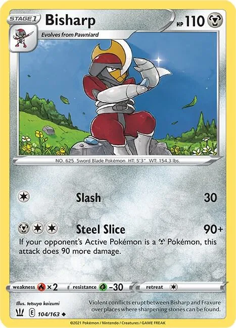 Bisharp #104/163 Pokémon card from Battle Styles