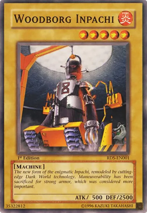 Woodborg Inpachi RDS-EN001 1st Edition Yu-Gi-Oh card from Rise of Destiny