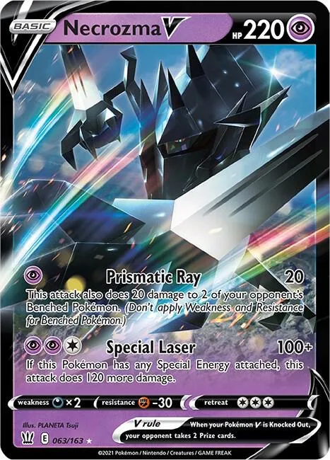 Necrozma V #063/163 Holofoil Pokémon card from Battle Styles
