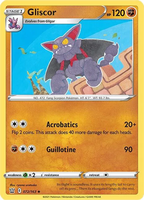 Gliscor #072/163 Pokémon card from Battle Styles