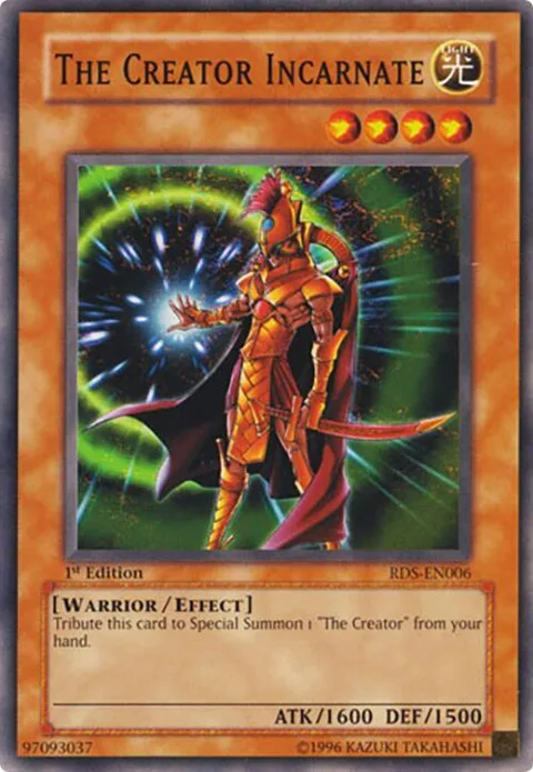 The Creator Incarnate RDS-EN006 1st Edition Yu-Gi-Oh card from Rise of Destiny