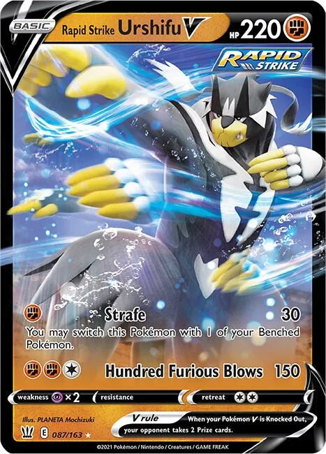 Rapid Strike Urshifu V #087/163 Holofoil Pokémon card from Battle Styles