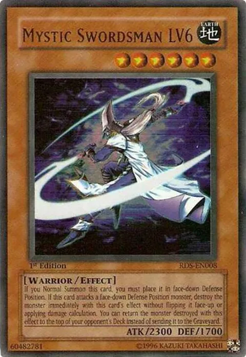 Mystic Swordsman LV6 RDS-EN008 Unlimited Yu-Gi-Oh card from Rise of Destiny