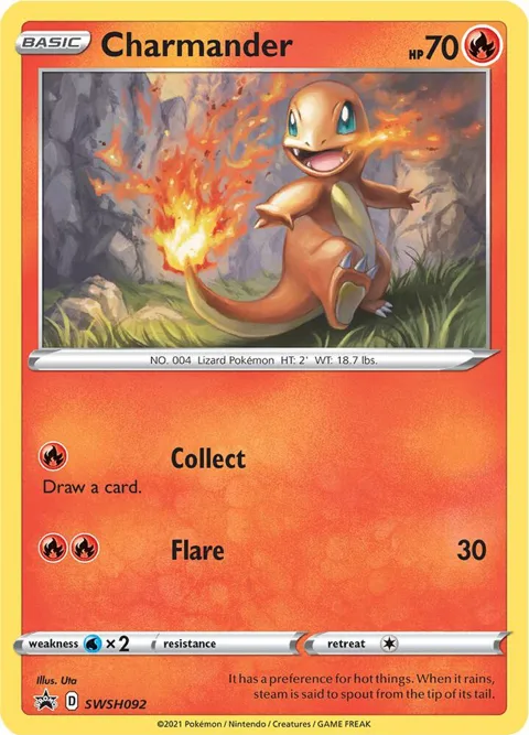 Charmander #SWSH092 Holofoil Pokémon card from Sword & Shield Promo Cards