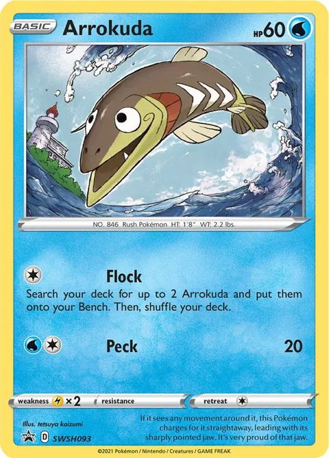 Arrokuda #SWSH093 Holofoil Pokémon card from Sword & Shield Promo Cards