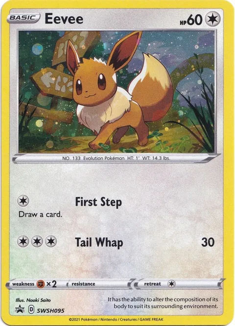 Eevee #SWSH095 Holofoil Pokémon card from Sword & Shield Promo Cards