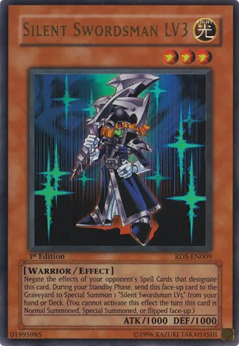 Silent Swordsman LV3 RDS-EN009 Unlimited Yu-Gi-Oh card from Rise of Destiny