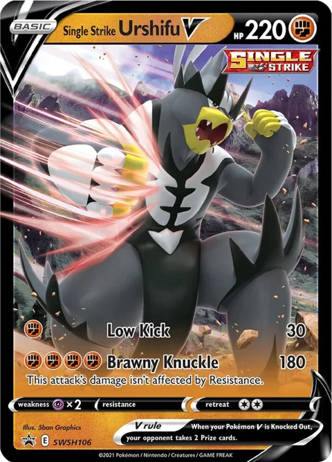 Single Strike Urshifu V #SWSH106 Holofoil Pokémon card from Sword & Shield Promo Cards